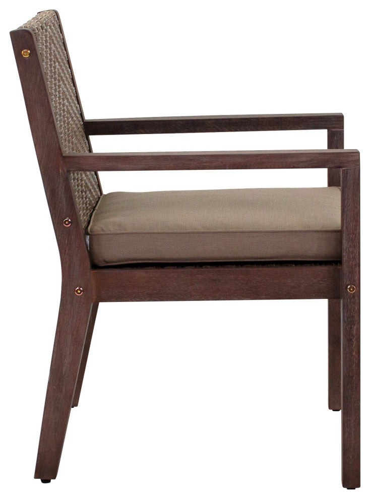 Courtyard Casual Bridgeport II Dining Arm Chair Eucalyptus