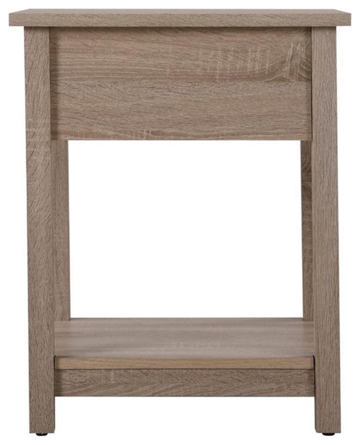 Glory Furniture Salem 1 Drawer Nightstand in Sandle Wood