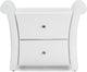 Victoria Matte White PU Leather 2 Storage Drawers Nightstand Bedside Table
