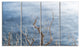 Leafless Winter Branches, Landscape Canvas Art Print, 48"x28", 4 Panels