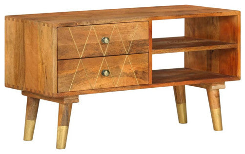 vidaXL TV Stand TV Unit Sideboard TV Console Media Cabinet Solid Mango Wood