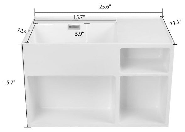 26" Streamline K-1852-26 Solid Surface Resin Wall Hung Basin