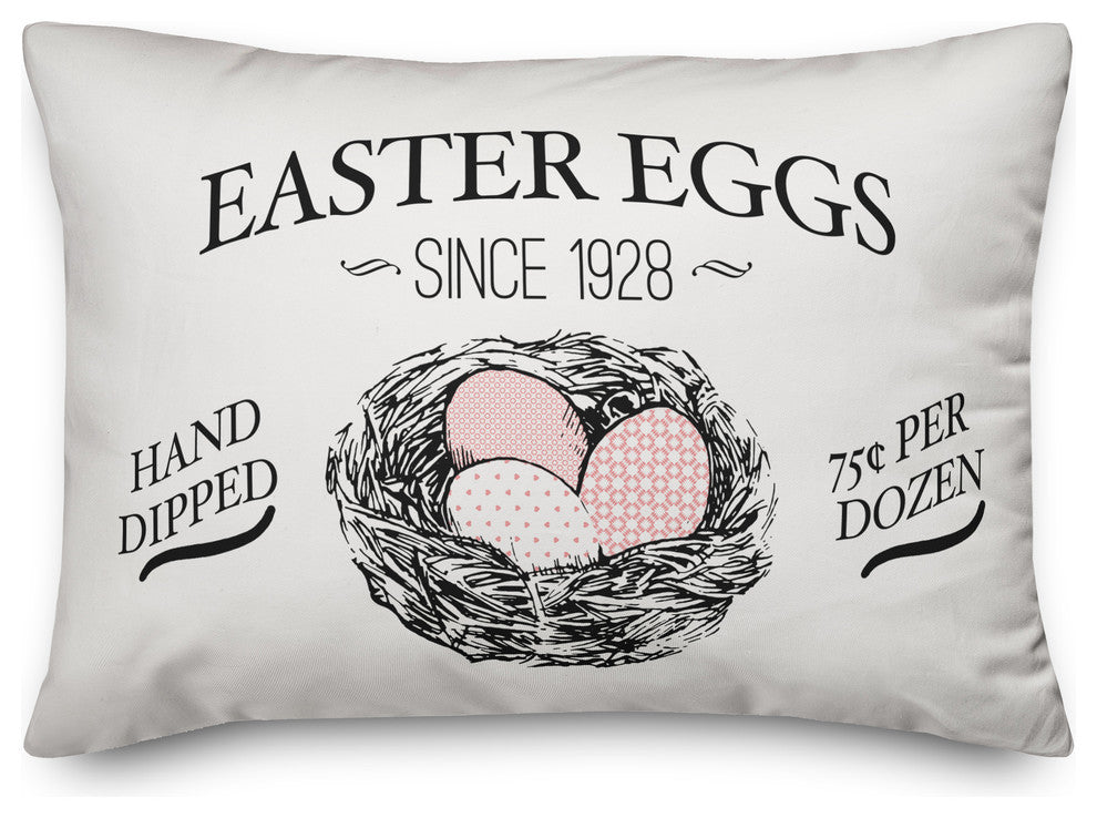 Vintage Easter Eggs 14x20 Lumbar Pillow