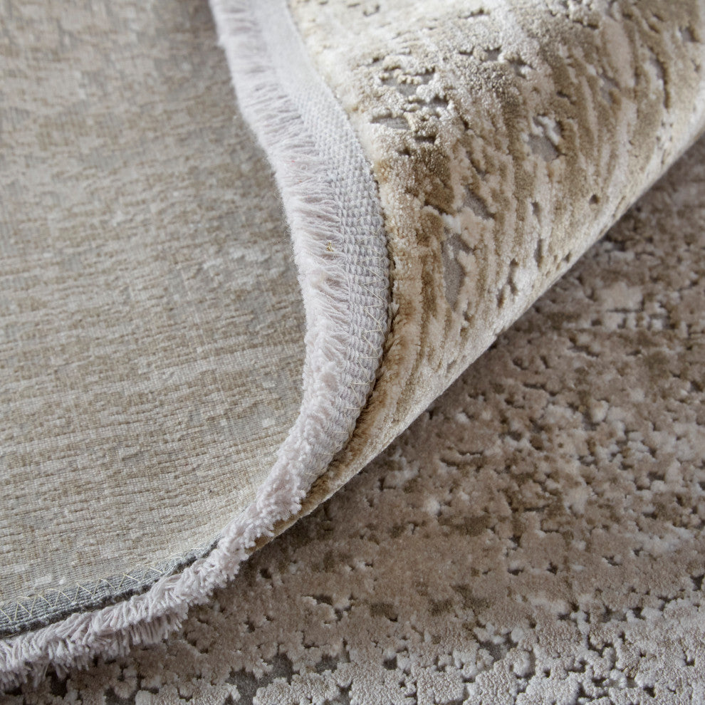 Weave & Wander Lindstra Rug, Taupe/Gray/Tan, 6ft-6in x 9ft-6in Rug