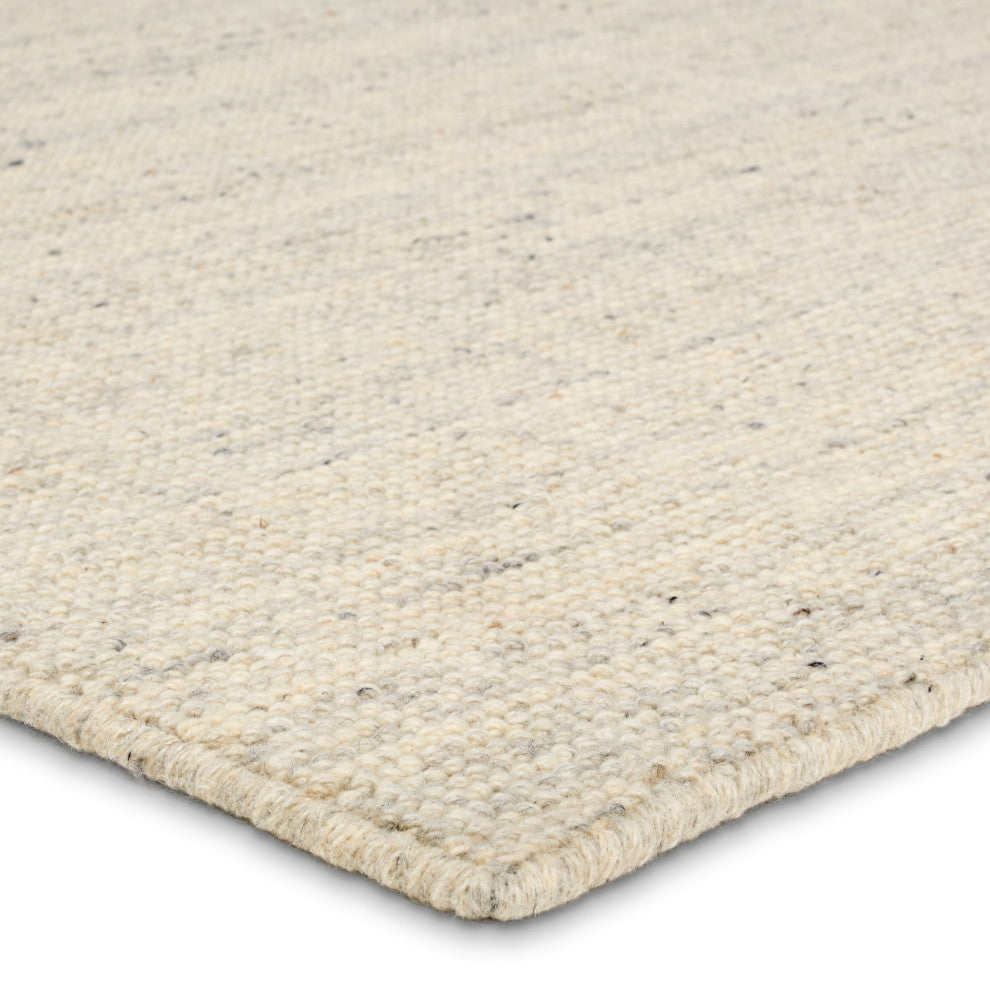 Jaipur Living Mere RNE03 Handmade Solid Ivory Area Rug, 6'x9'
