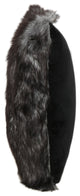 GDF Studio Laraine Furry Glam Black and White Streak Faux Fur Throw Pillow