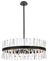 Modern Black 16-Light Chandelier