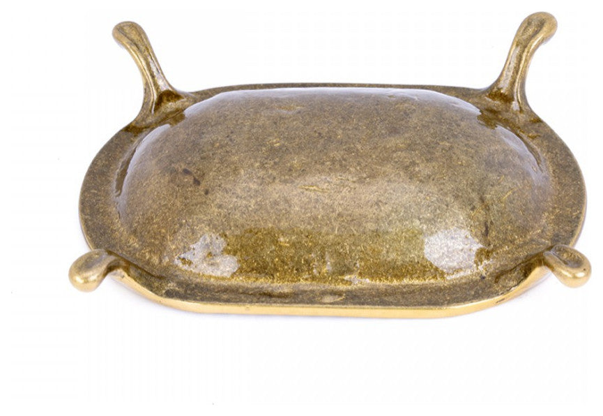 2 Vintage Freestanding Brass Soap Dishes Clawfoot Tub Style