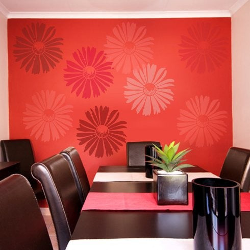 Happy Daisy Wall Art Stencil, Medium