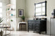 James Martin 650-V48-BKO-3CBL Brittany 48" Black Onyx Single Vanity Quartz Top