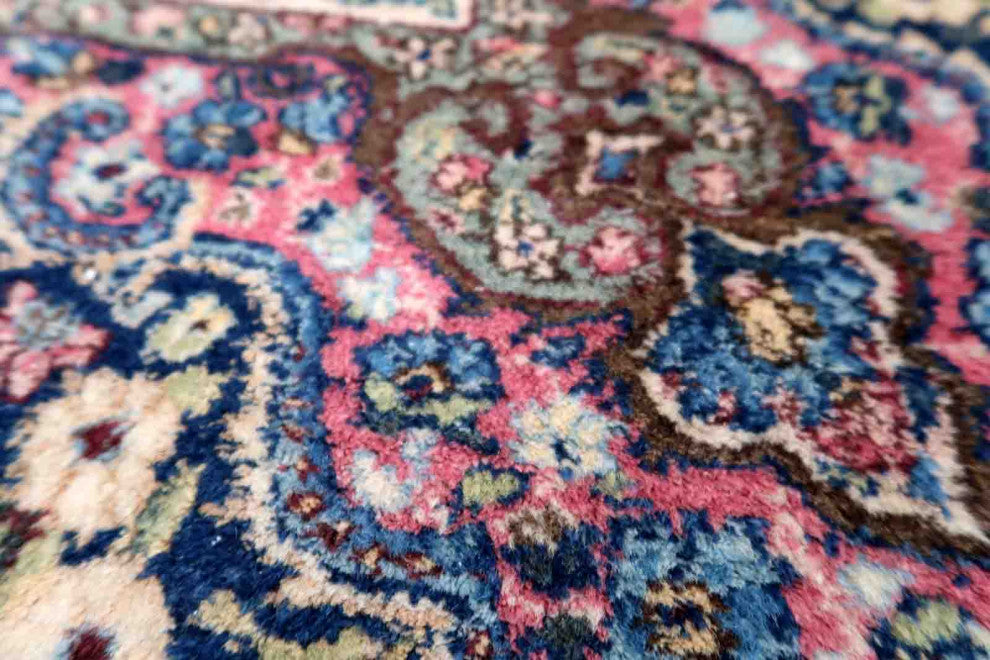 Handmade Antique Persian Kerman Rug 7.8'x10.4', 240cmx317cm 1930s