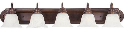 Maxim 8015 Essentials 36"W Bath Light - Oil Rubbed Bronze / Marble Glass