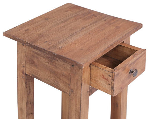 vidaXL Plant Stand Bedside Table Telephone Side Cabinet Solid Mahogany Wood