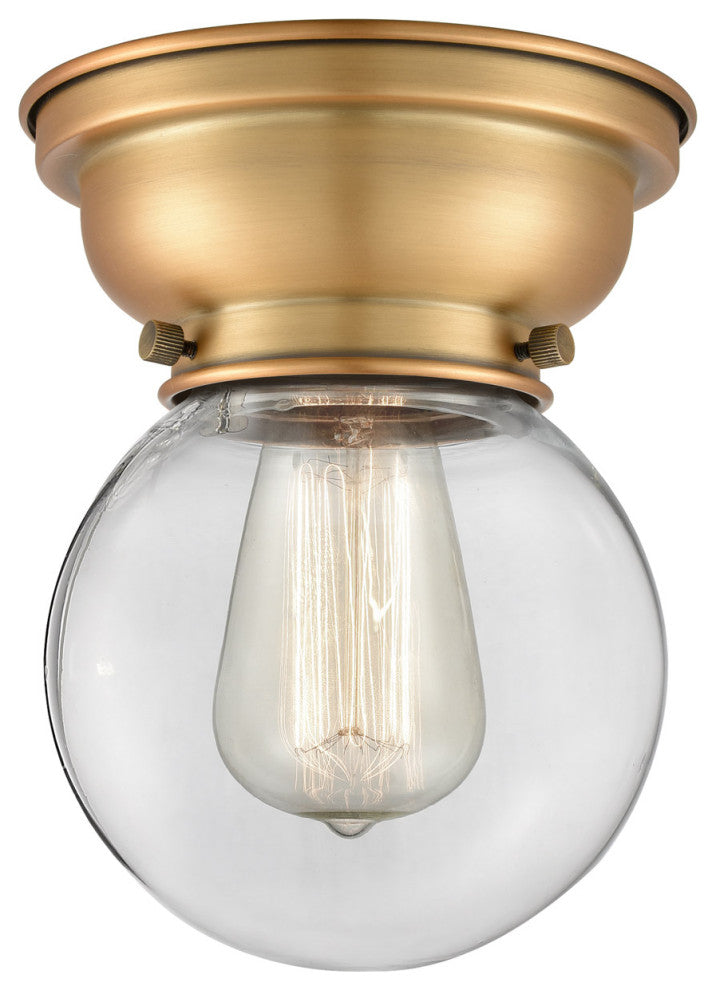 Innovations 623-1F-BB-G202-6-LED 1-Light Flush Mount, Brushed Brass