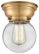 Innovations 623-1F-BB-G202-6-LED 1-Light Flush Mount, Brushed Brass