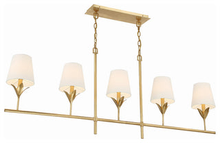 Broche 5-Light Chandelier, Antique Gold