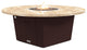 Fire Pit Table 55"D, Natural Gas, Santa Cecillia Granite, Gray
