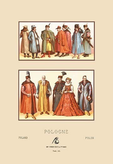 Sixteenth Century Fashions of the Polish Nobility #1 - Fine Art Giclee Print