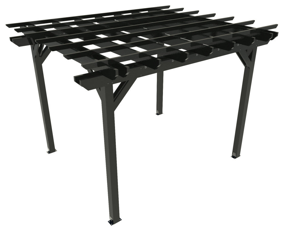 The Sequoia Professional Commercial Grade Ridgecrest 10x12 Pergola, Black