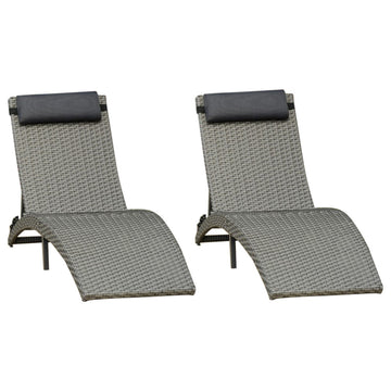 Atlantic Miami Folding Exclusive Chaise Lounger, Set of 2
