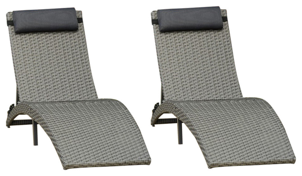 Atlantic Miami Folding Exclusive Chaise Lounger, Set of 2