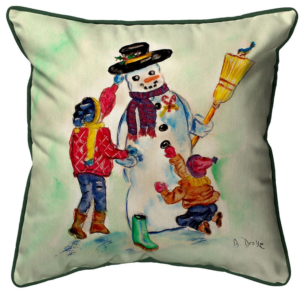 Snowman Large Indoor/Outdoor Pillow 18x18