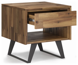 Lowry End Table, Distressed Golden Wheat