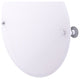 Frameless Round Tilt Mirror with Beveled Edge, Matte White