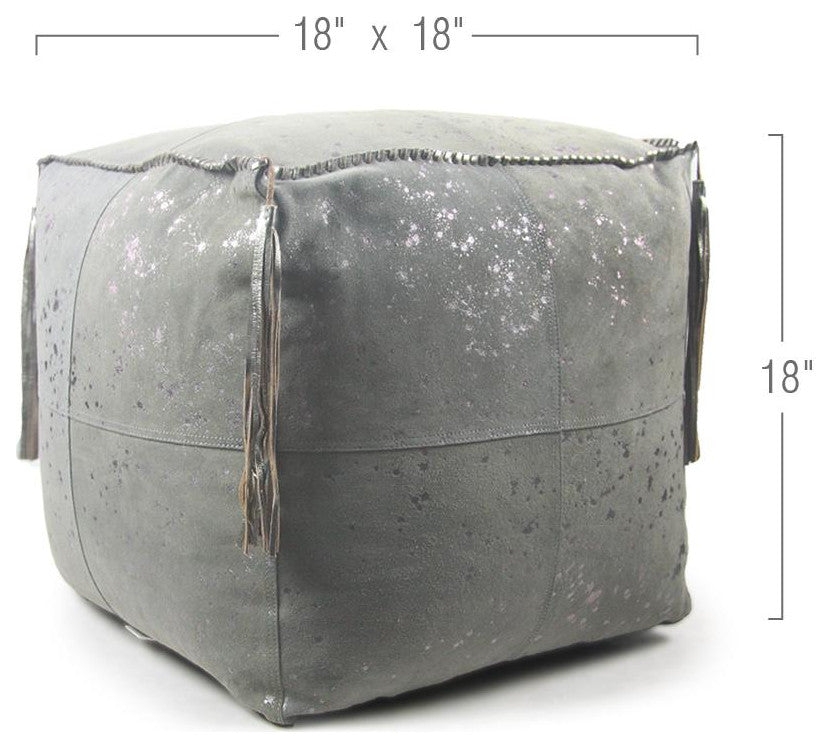 Metallic Dappled Pouf