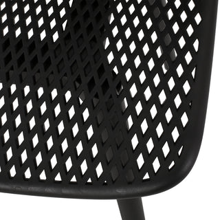 Posey Outdoor Dining Chair, Black