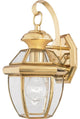 Quoizel NY8315B One Light Outdoor Wall Lantern, Polished Brass Finish