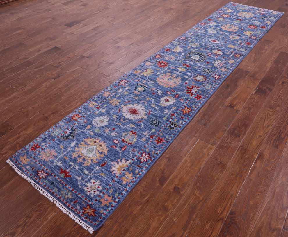 2' 7" X 12' 0" Turkish Oushak Handmade Wool Runner Rug - Q14989
