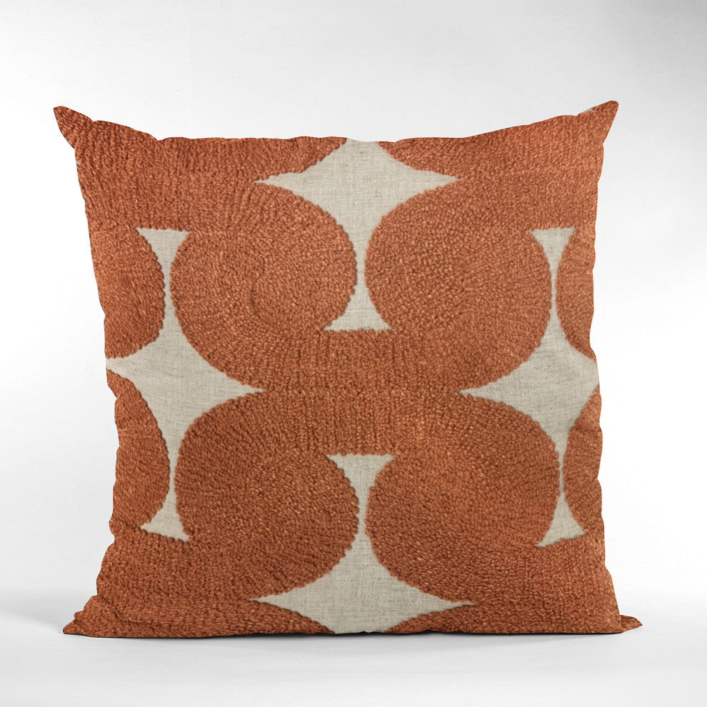 Plutus Red Maze Dot Luxury Throw Pillow, 20"x30"
