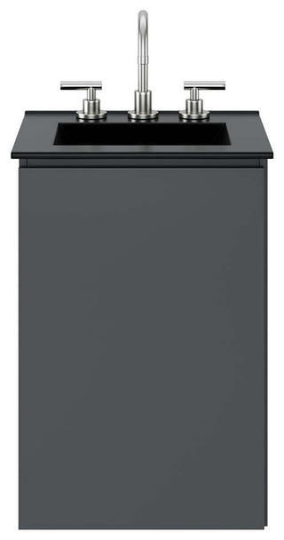 Bryn 18" Wall-Mount Bathroom Vanity, Gray Black