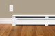 Wood Baseboard Heater Cover, 2' Length, Shaker, Closed Endcaps