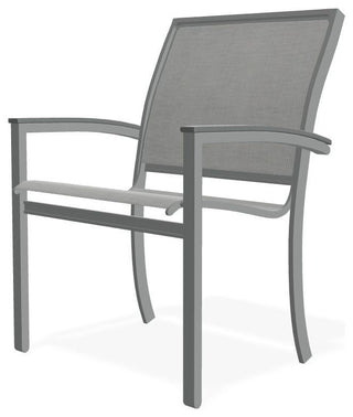 Bazza Sling Stackable Outdoor Dining Chair, Alloy/Graphite