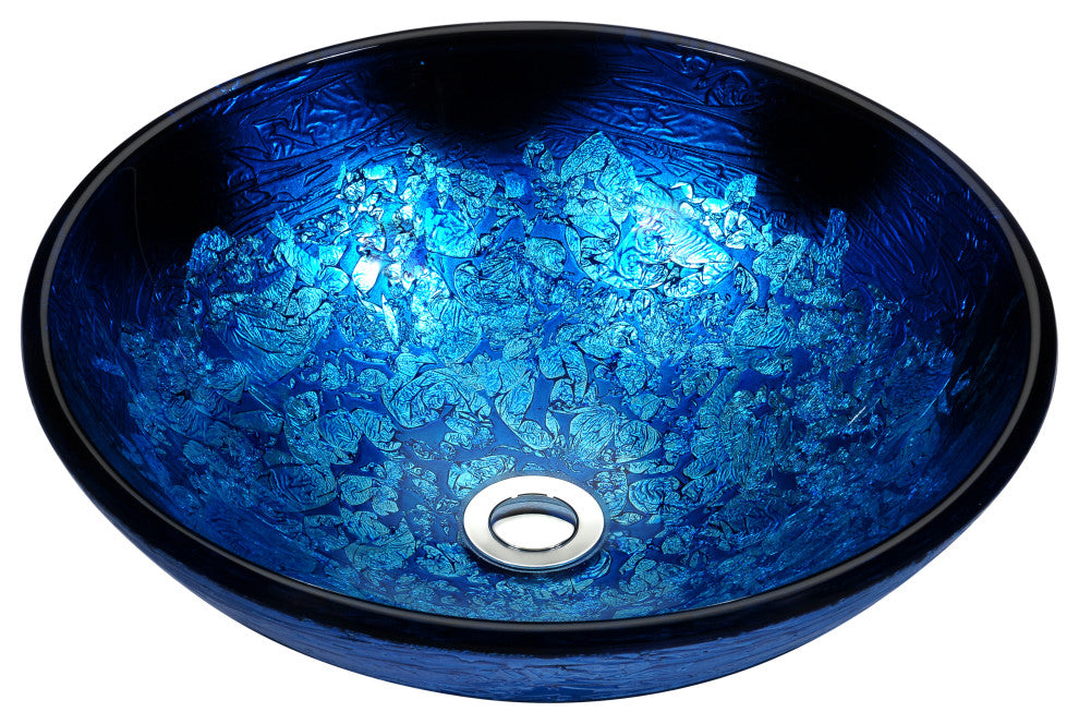 ANZZI Tara Series Tempered Glass Bathroom Vessel Sink