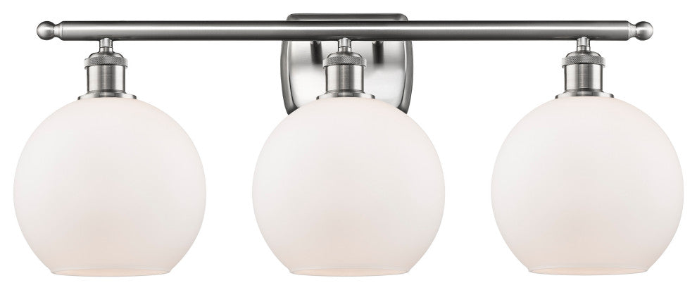 Innovations Lighting 516-3W-SN-G121-8 Athens 3 Light 26" Bath Vanity Light