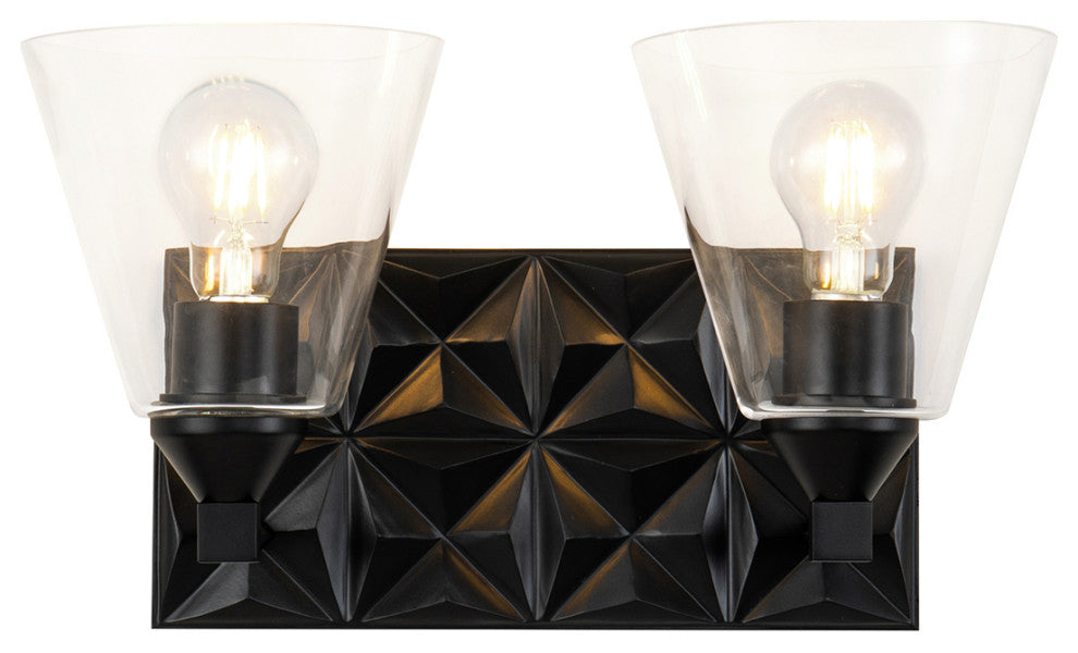 Alpha 2 Light Bath Vanity Light, Matte Black