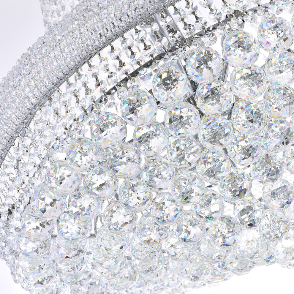 Empire 18 Light Down Chandelier With Chrome Finish