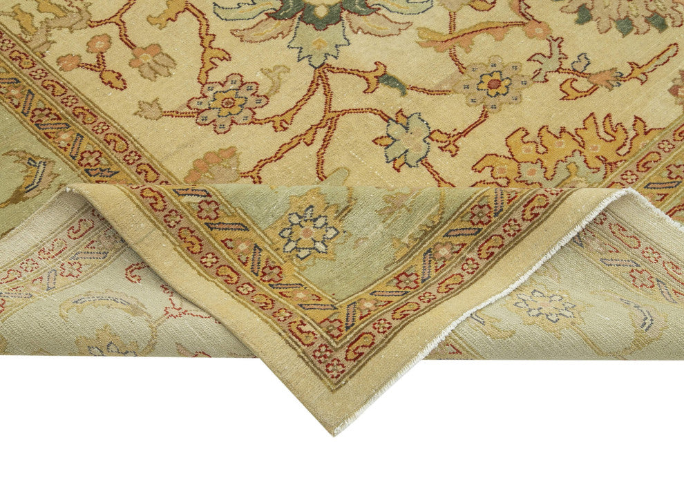 Rug N Carpet - Handwoven Oriental 8' 2" x 9' 10" Wool Oushak Area Rug