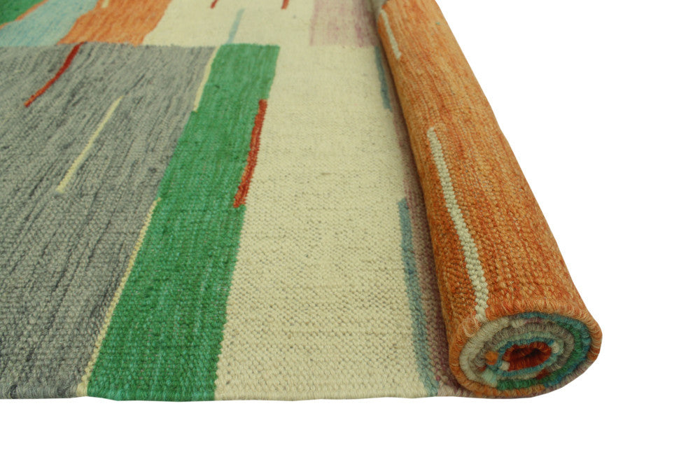 Winchester Kilim Aatif Charcoal/Ivory Rug, 5'9x7'9