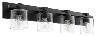 Quorum 5369-4-269 Four Light Vanity, Black w ClearSeeded Finish