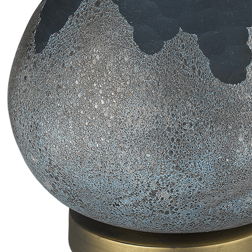 22" Brass Metal Table Lamp With White Empire Shade
