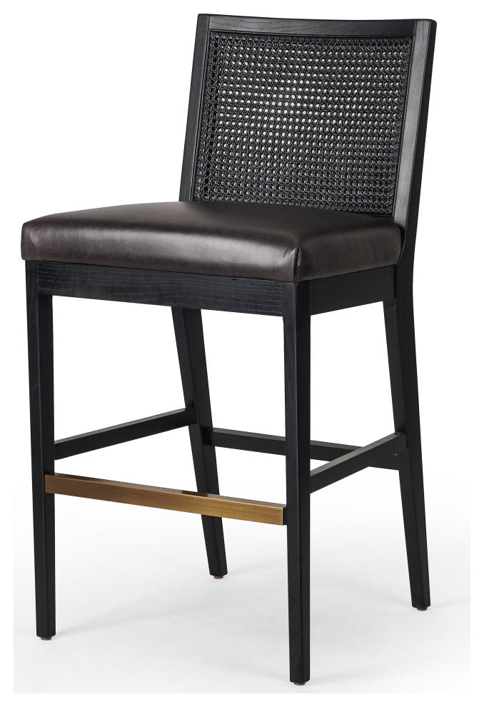Antonia Armless Dining Stool-Black-Bar
