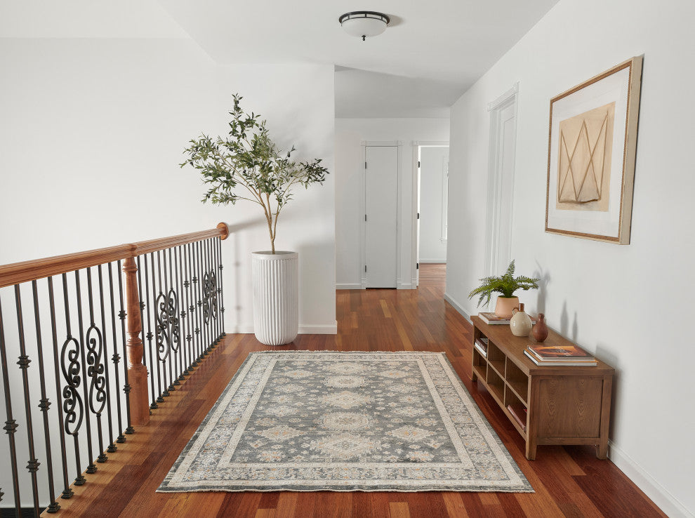 Momeni Cambridge Viscose Slate Area Rug 3'11" X 5'5"