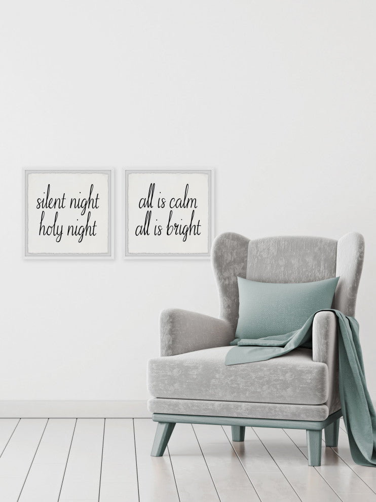 Cozy Christmas Night Diptych, 2-Piece Set, 18x18 Panels, 18x18