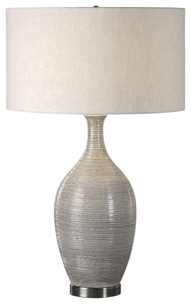 Uttermost Dinah Gray Textured Table Lamp