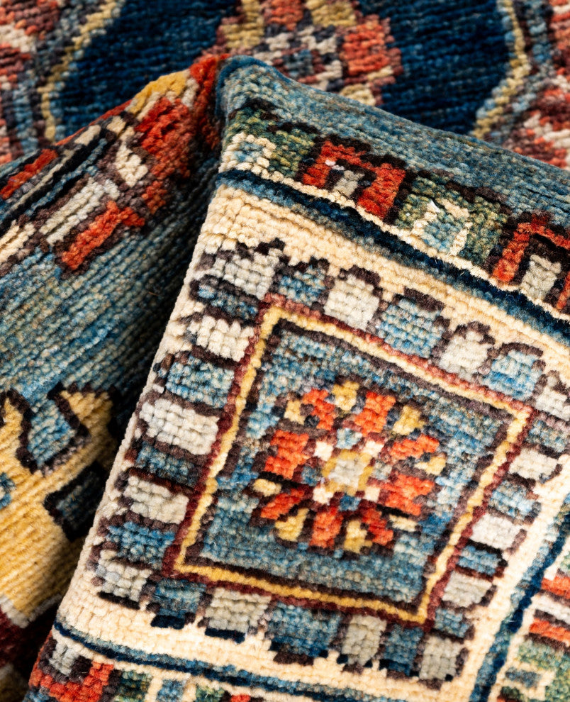 Serapi One-of-a-Kind Hand-Knotted Area Rug Light Blue, 2'8" x 9'6"