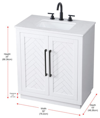 Elegant Lighting VF29030 Chase 30" - Gray